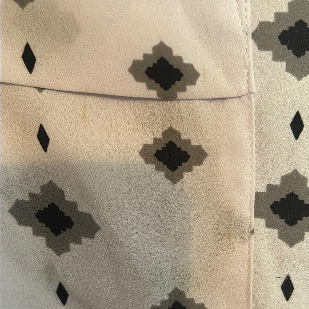 Pleione Women's White and Black Patterned Blouse - Picture 4 of 6